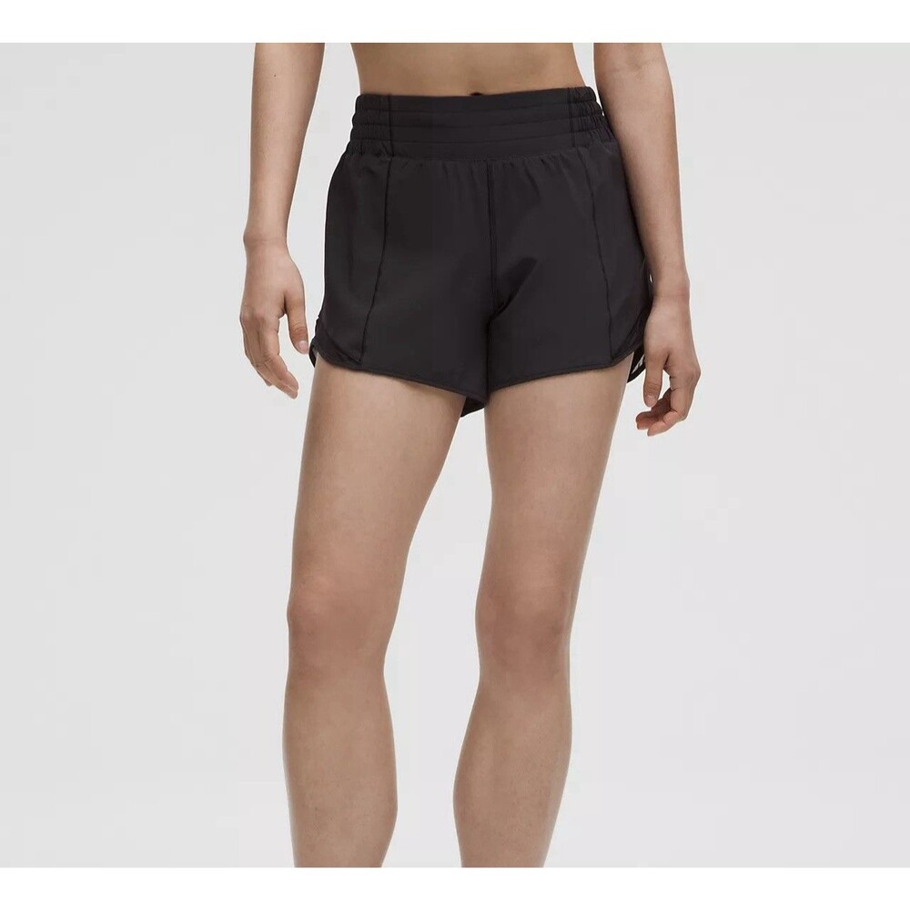 Lululemon Hotty Hot Black Athletic Shorts Inseam 3.5" - Women Size 8